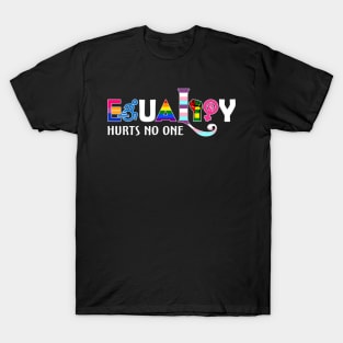 Equality Hurts No One LGBTQ Pride Human Rights Men Women T-Shirt ltsp T-Shirt